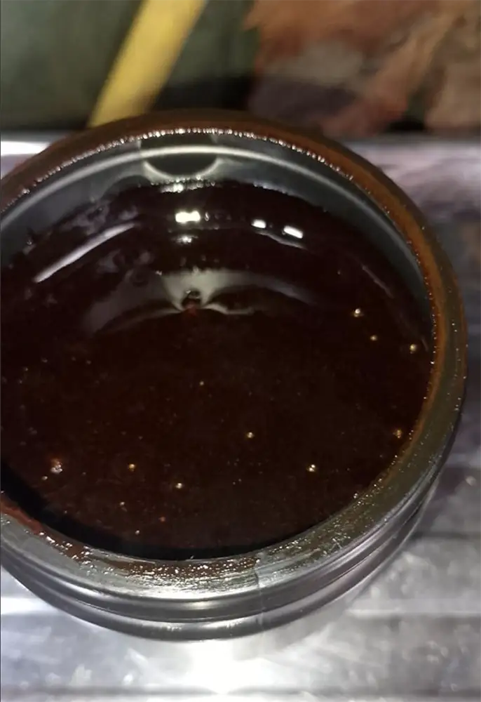 Concentrated ayahuasca paste used at most retreats outside the Amazon