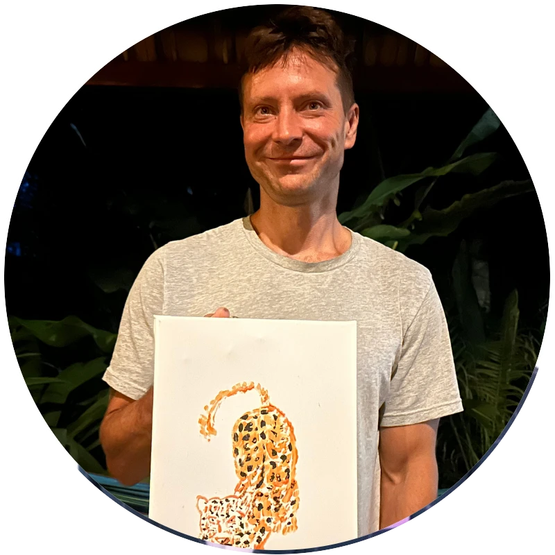 Chad, sharing his transformative story regarding the exceptional safety standards and integration support at Mahadevi.