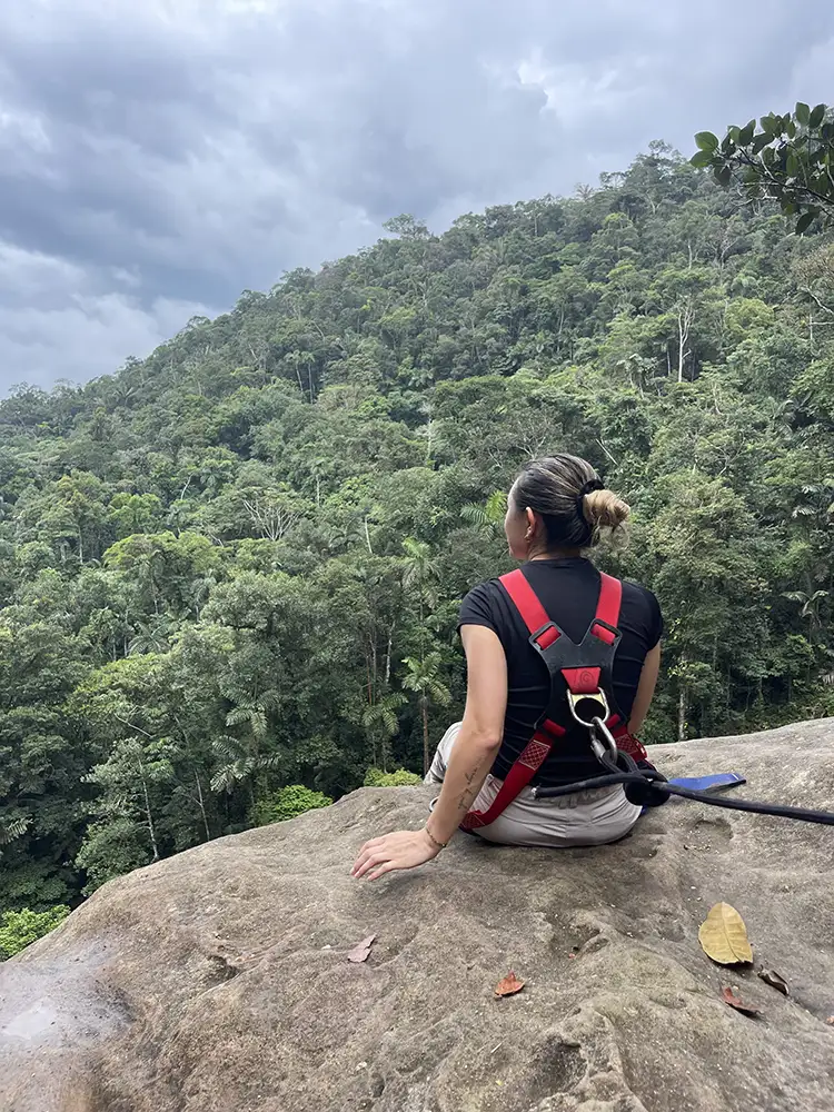 Nature connection at Fin del Mundo — MahaDevi retreat participants in the Amazon rainforest Colombia