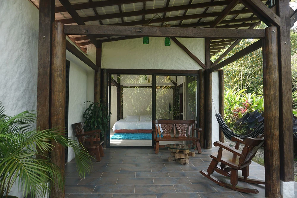 Premium modern room with private jacuzzi at Mahadevi Ayahuasca Retreat in Colombia