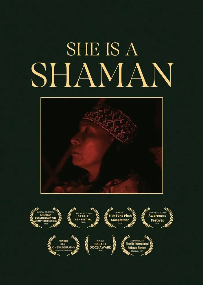 She Is a Shaman documentary poster — Shipibo maestra Estela Pangoza