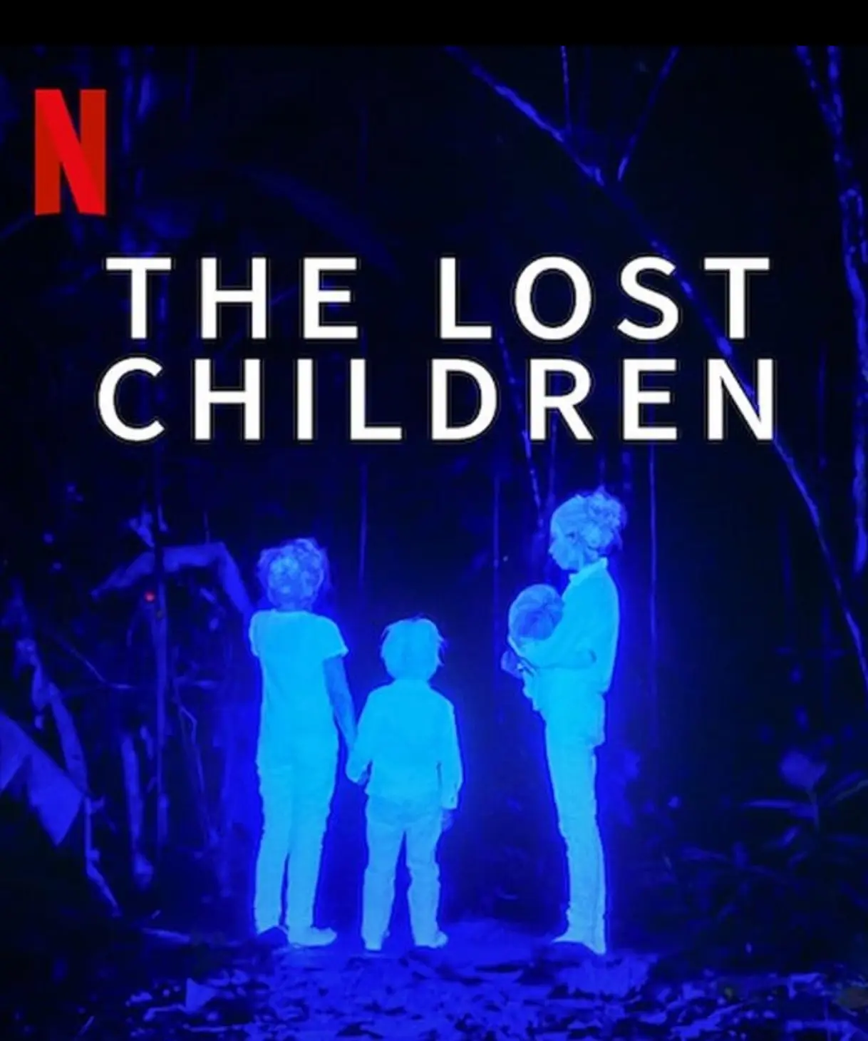 The Lost Children Netflix documentary poster — four indigenous children in the Colombian Amazon